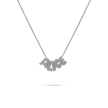 Silver Mini Crystal Balloon Custom Necklace Necklace personalised waterproof tarnish-free jewellery - Binky Belle