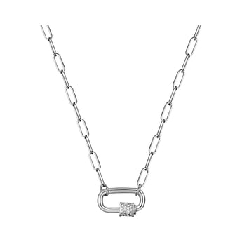 Silver Paperclip Necklace Necklace waterproof tarnish-free jewellery - Binky Belle