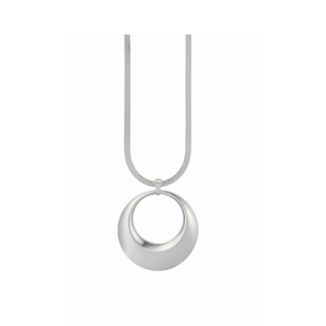 Silver Thick Circle Necklace Necklace waterproof tarnish-free jewellery - Binky Belle