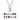 Silver box chain necklace with a ring charm, initial pendant 'A', and a square crystal charm, shown on a white background with twelve color swatches labeled for the months and seasons below.