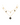 Gold layered necklace with black and white quatrefoil charms and central crystal detail, elegant clover pendant design for women.