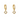 Gold Clover Huggies - Christmas Gift for Her | Personalised Jewellery & Jewelry UK | Binky Belle