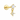 Gold earring with a clear gemstone on a white background