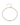A white pearl bracelet with a gold-colored clasp and a small crystal in the center.