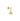 Gold earring with a clear gemstone on a white background