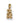 A gold-plated charm in the shape of a gummy bear, designed for use as a necklace pendant.