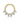 Gold plated hoop earring adorned with sparkling blue topaz stones, showcasing elegance and sophistication.