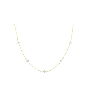 Gold Turquoise Flower Choker Necklace
