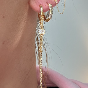 gold infinity hoop earrings