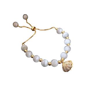 Gold Pearl and Shell Bracelet