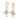A pair of gold-plated huggie earrings featuring a planet design with a turquoise stone and small star accents.