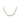 Silver chain necklace with a clear pendant on a white background