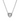 Silver necklace with a heart-shaped pendant featuring a sparkling central gem surrounded by smaller stones. Elegant and romantic design, on a plain background.