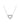 Silver heart-shaped pendant encrusted with small diamonds, hangs on a delicate chain. The design is elegant and conveys a sense of romance and simplicity.