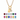 A gold-toned initial necklace with a charm displaying the letter 'A', shown on a white background with twelve color options for the initial charm at the bottom.