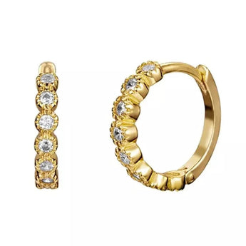 Gold Circular Infinity Hoops Earrings waterproof tarnish-free jewellery - Binky Belle