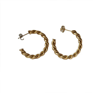 Gold Twisted 20mm Hoops