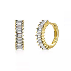 Crystal China Gold Hoops