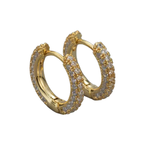 Gold Gift Bedazzled Hoops