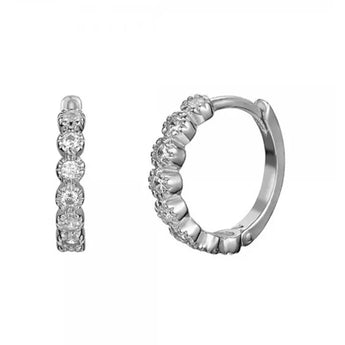 Silver Circular Infinity Hoops Earrings waterproof tarnish-free jewellery - Binky Belle