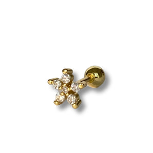 1 Piece Gold Flower Stud Earring