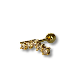 1 Piece Gold Curved Stud Earring